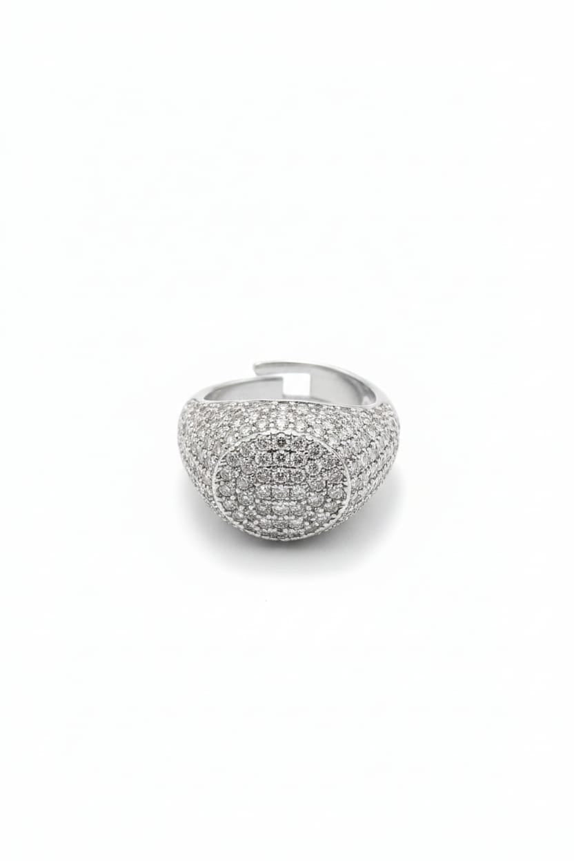 Pave Dome Signet Ring