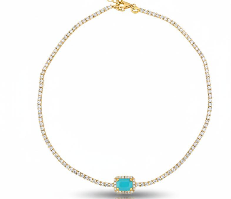 Chocker With Feyrouz Stone + Zircon