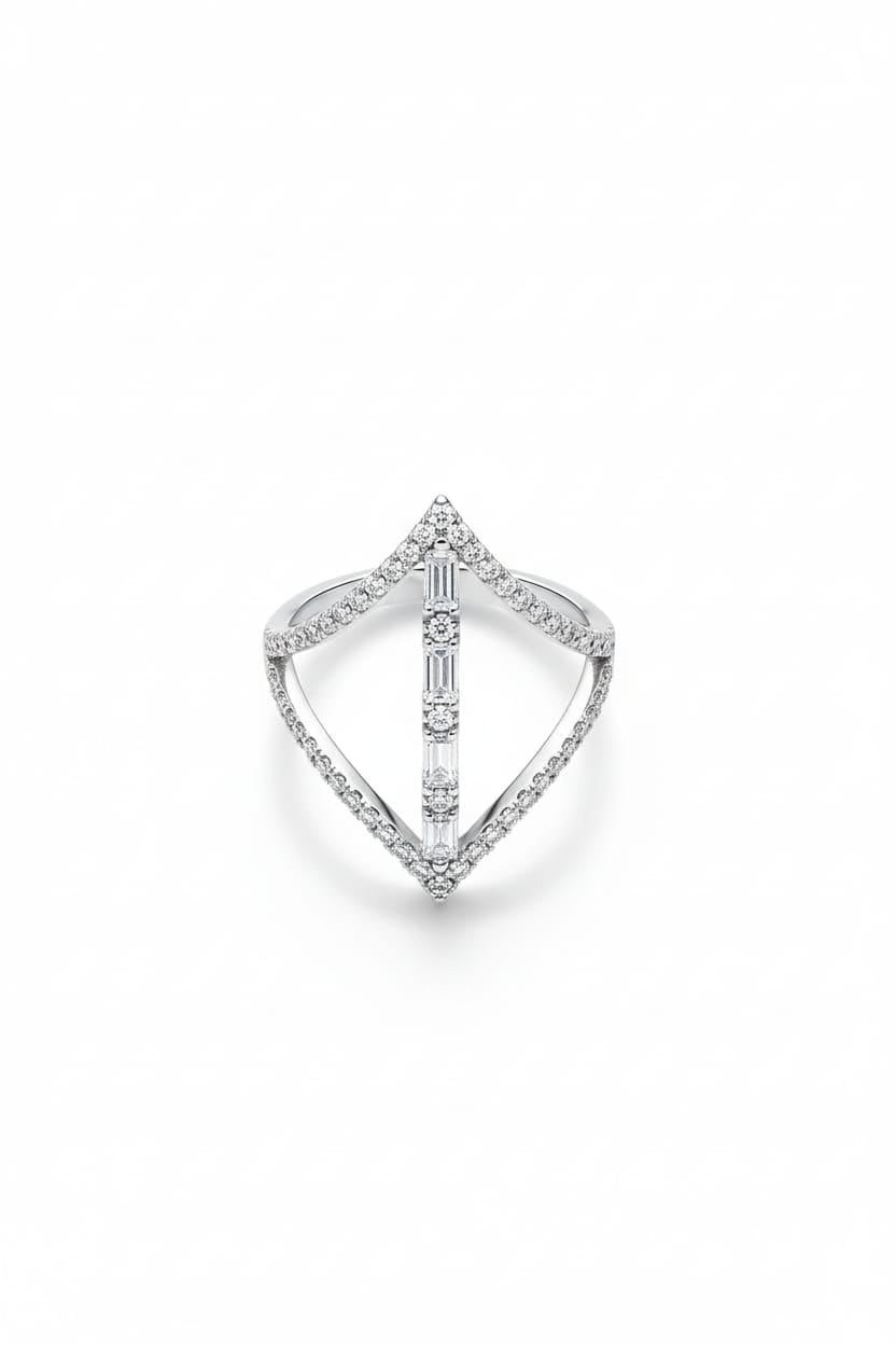 Lousange Ring + Baguette + Zircon