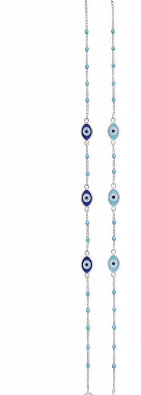Enamel Feyrouz (Blue Or Feyrouz Oval Eye) Bracelet (Reverse)