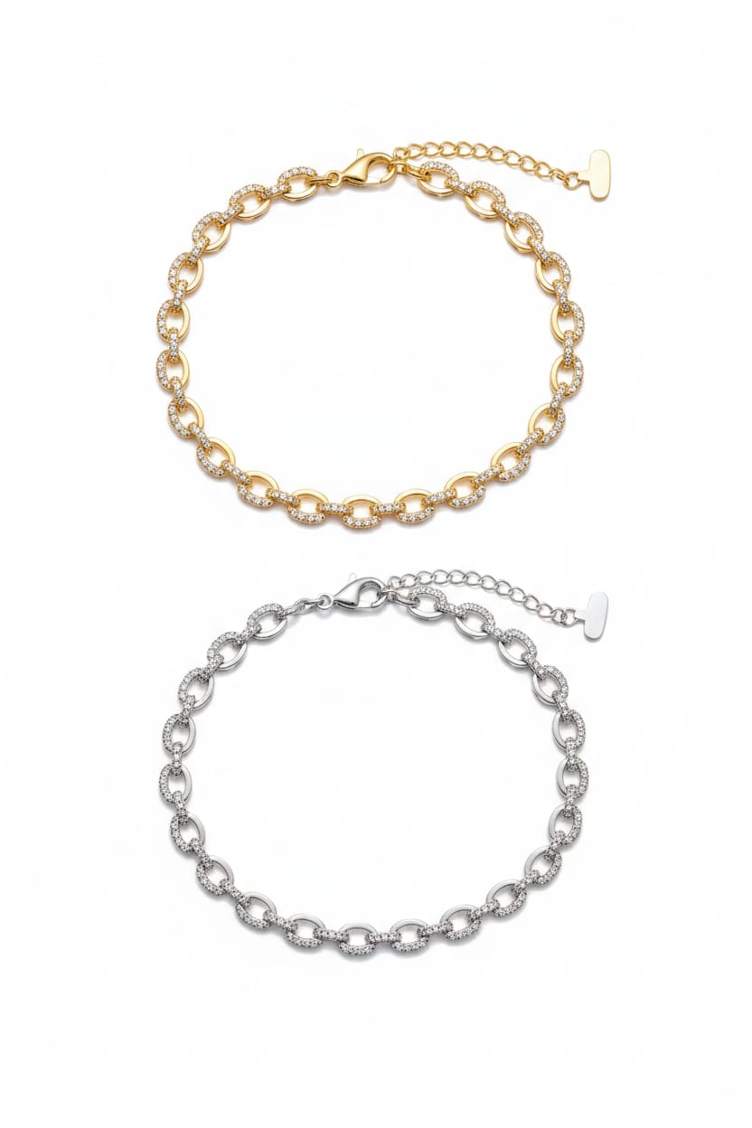 Chain & Zircon Bracelet