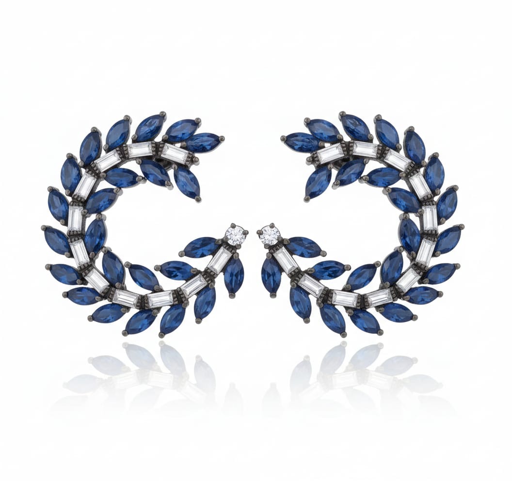 Half Moon + Blue Leaves + Baguette