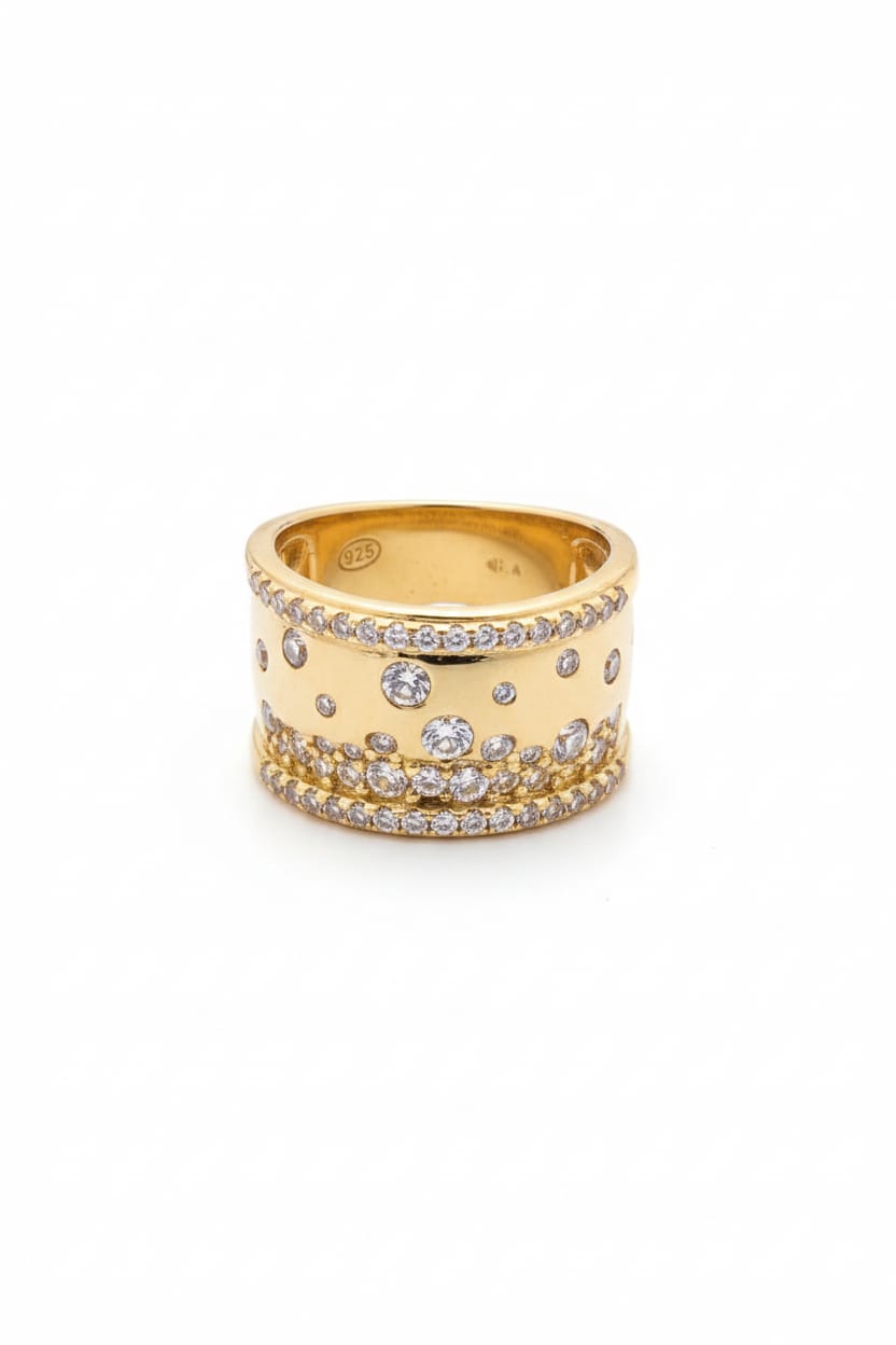 Band Gold Ring + Zircon