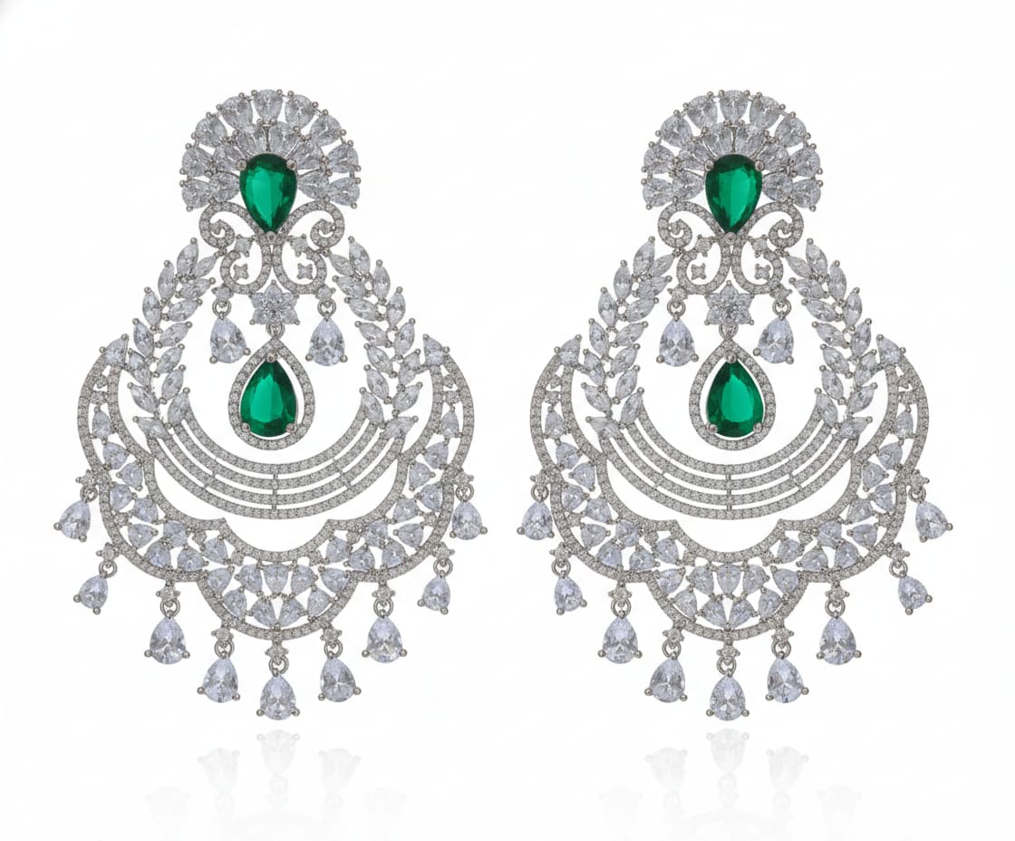 Big Gitane + Green Emerald Stones + Crystals