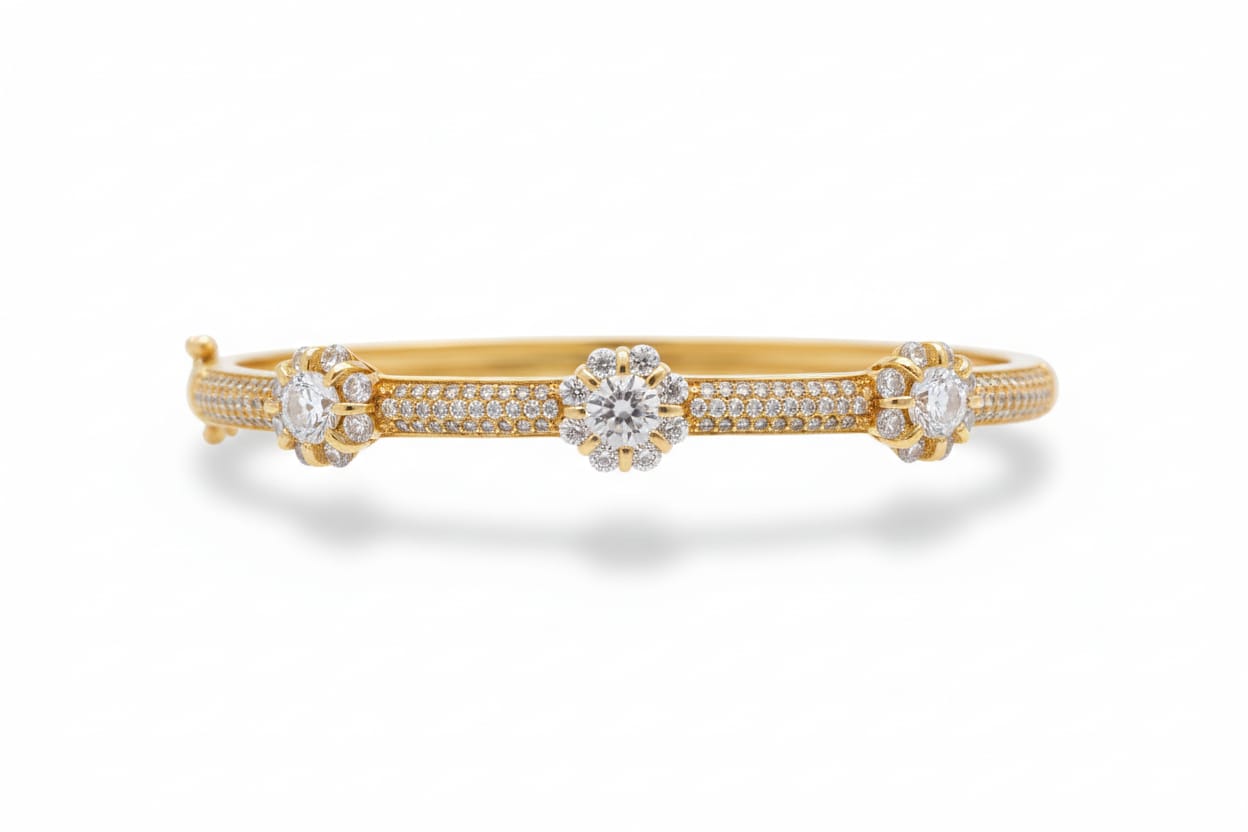 Bracelet + Flower + Zircon