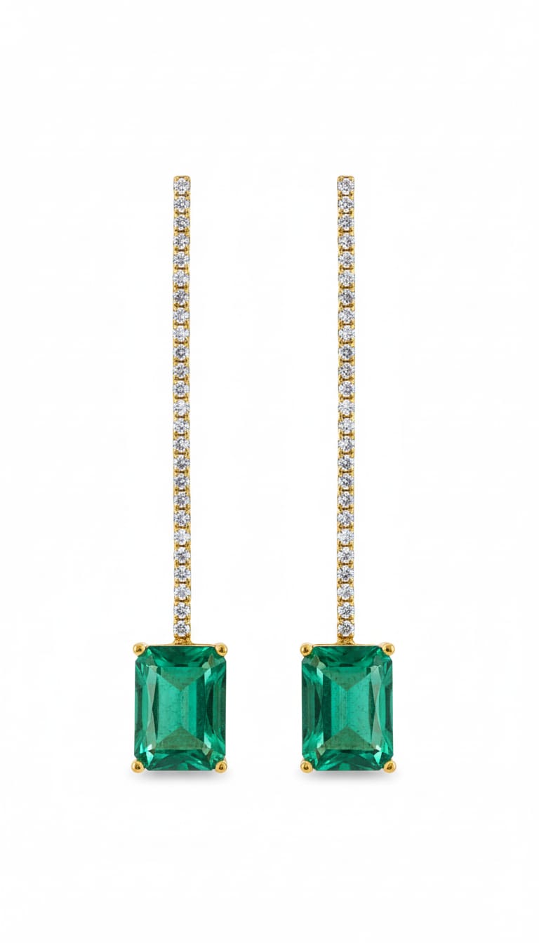 Drop Green Stone + Zircon