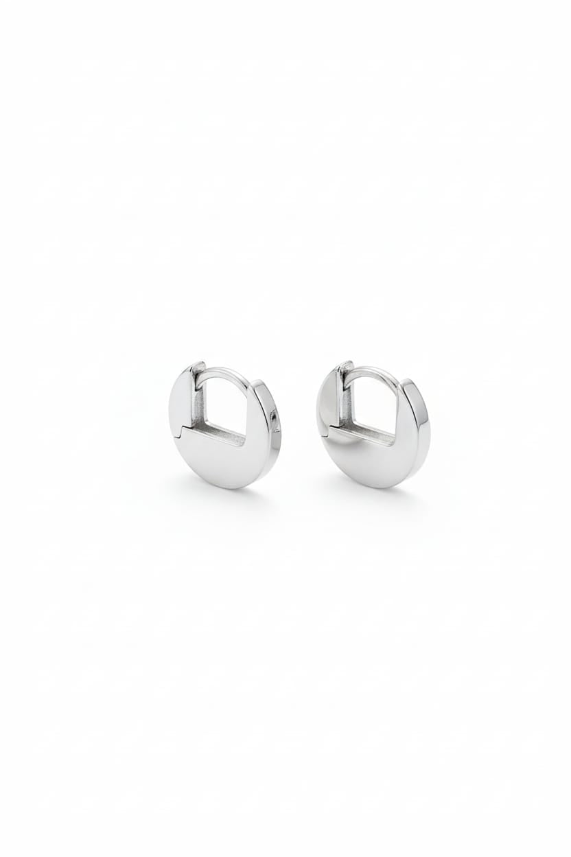 Silver Huggie Hoop
