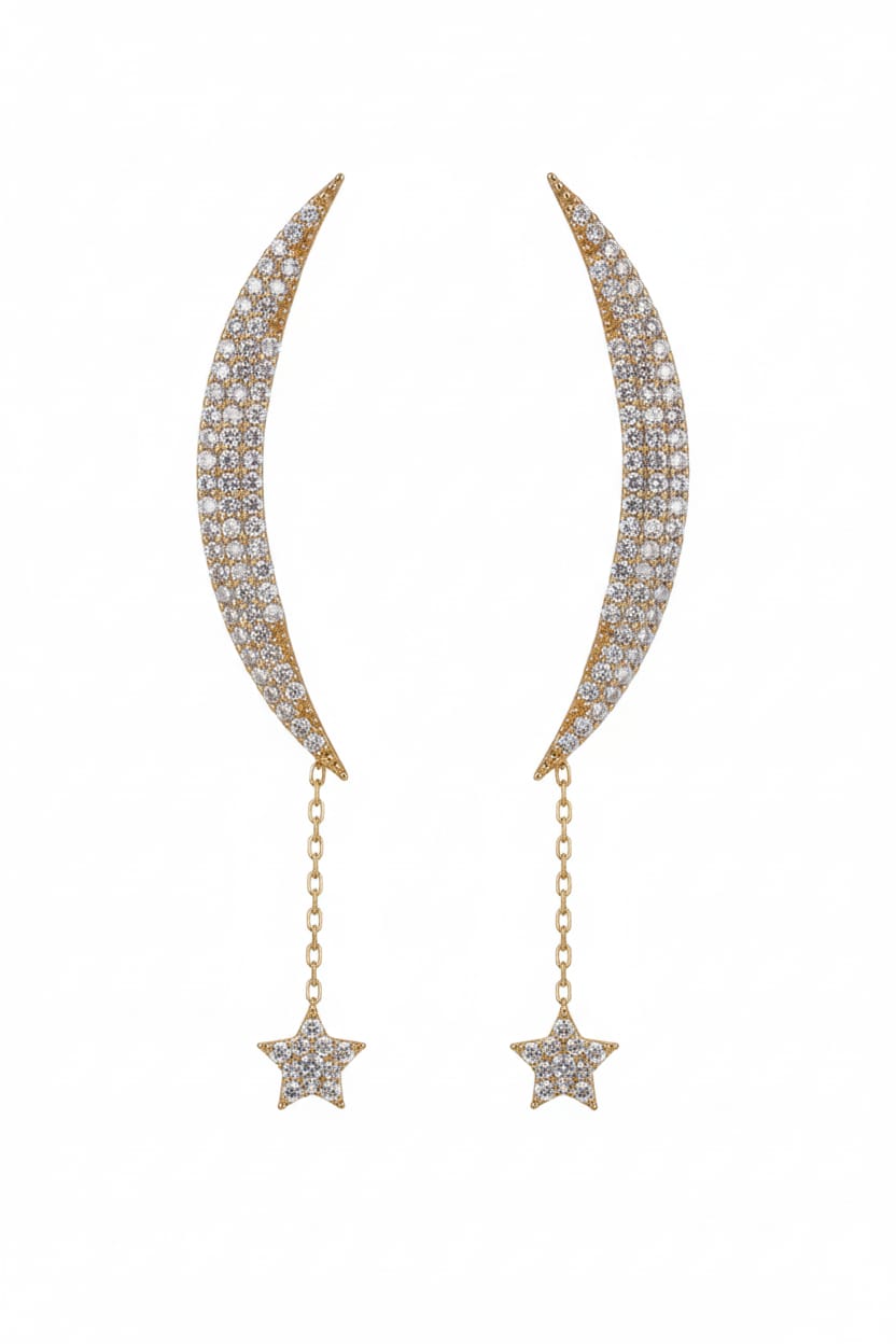 Crescent Moon + Dangling Star + Zircon