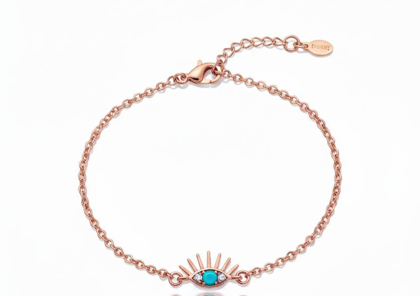 Simple Bracelet + Blue Eye + Zircon