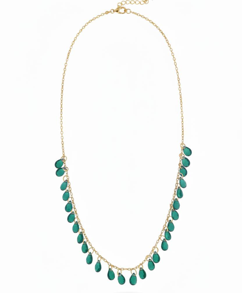 Chocker With Dangling Green Crystals