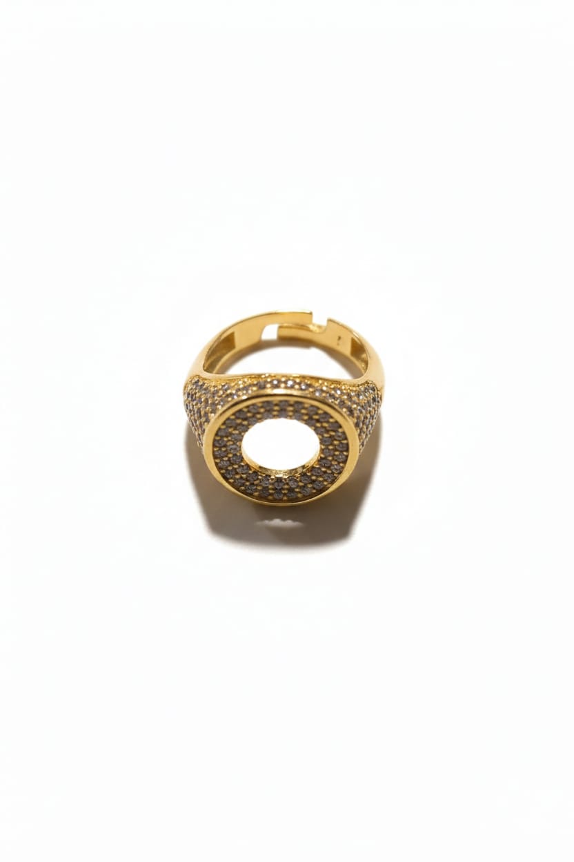 Pave Open Circle + Zircon