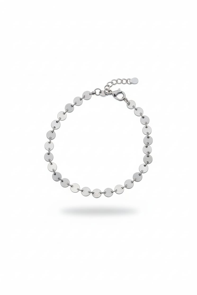 Simple Round Silver Bracelet