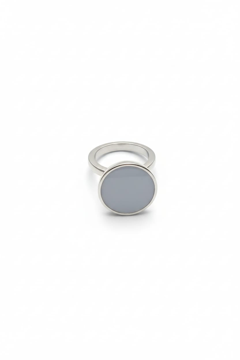 Enamel Grey Ring