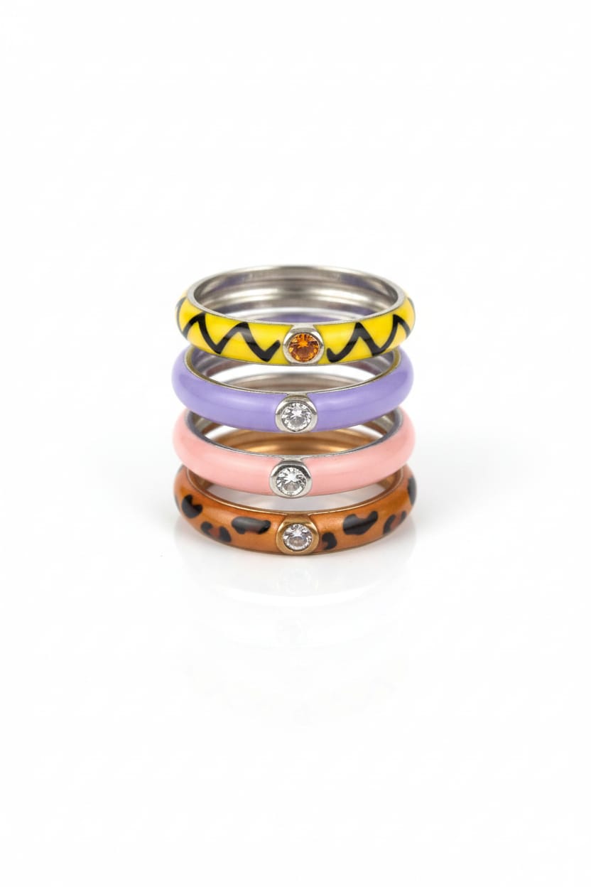Enamel Rings – Available In Different Colors