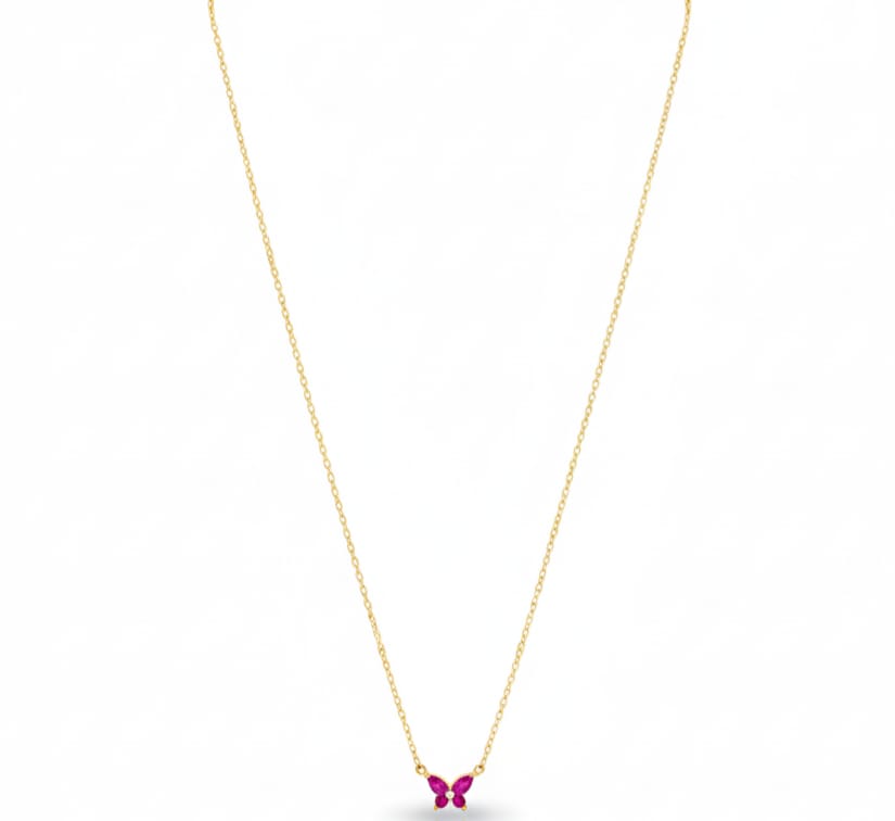 Pink Crystal Mini Butterfly