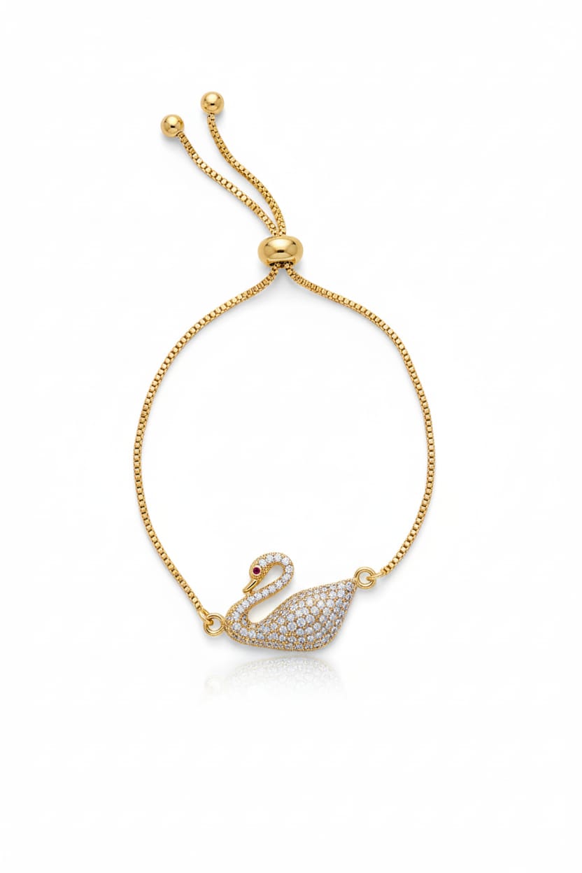 Gold Swan + White Zircon