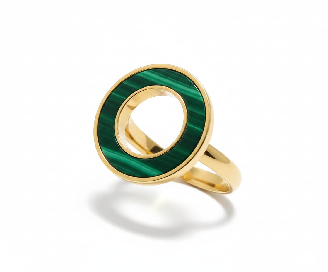 Green Malakit Round Ring