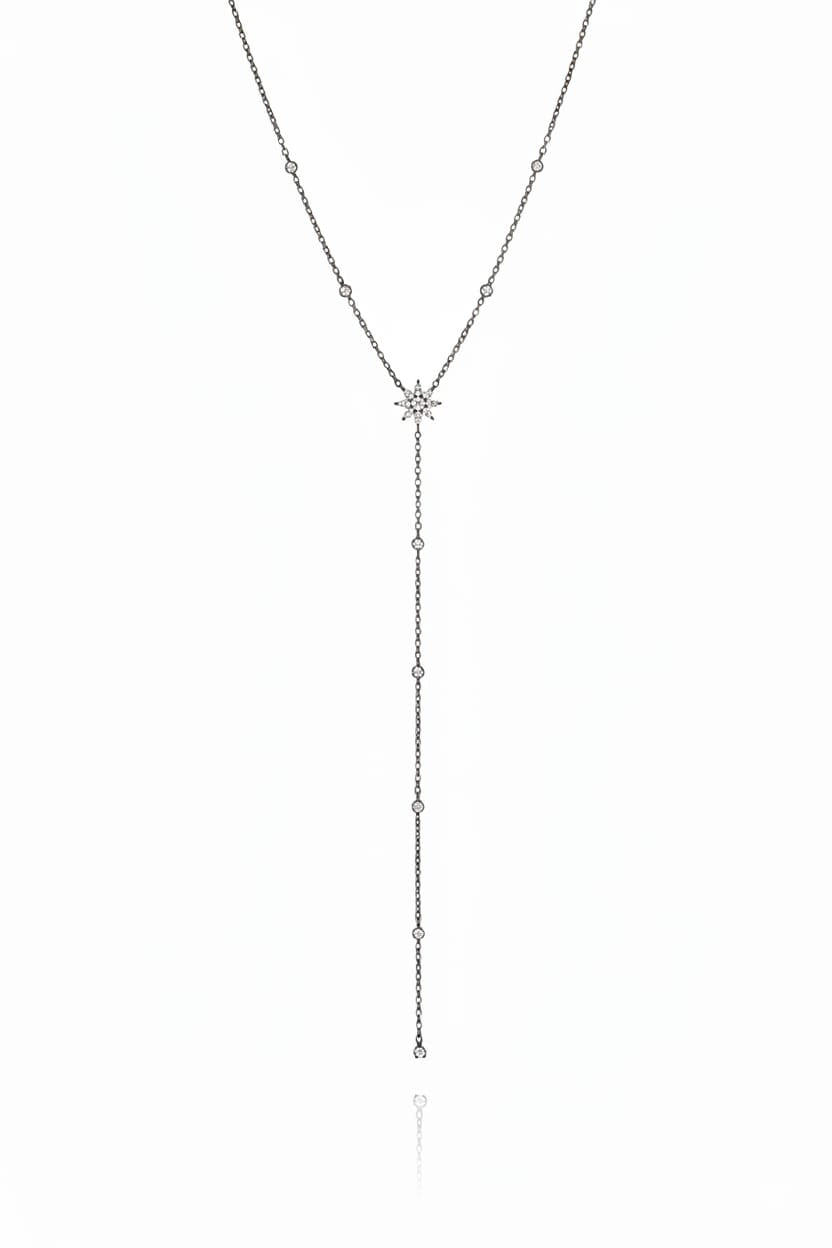 "Y" Necklace + Zircon Star