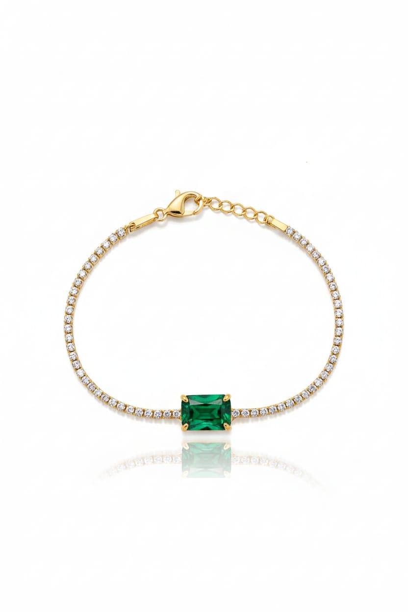 Big Emerald Stone + Zircon