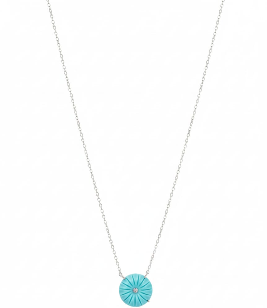 Blue Round Stone + Zircon