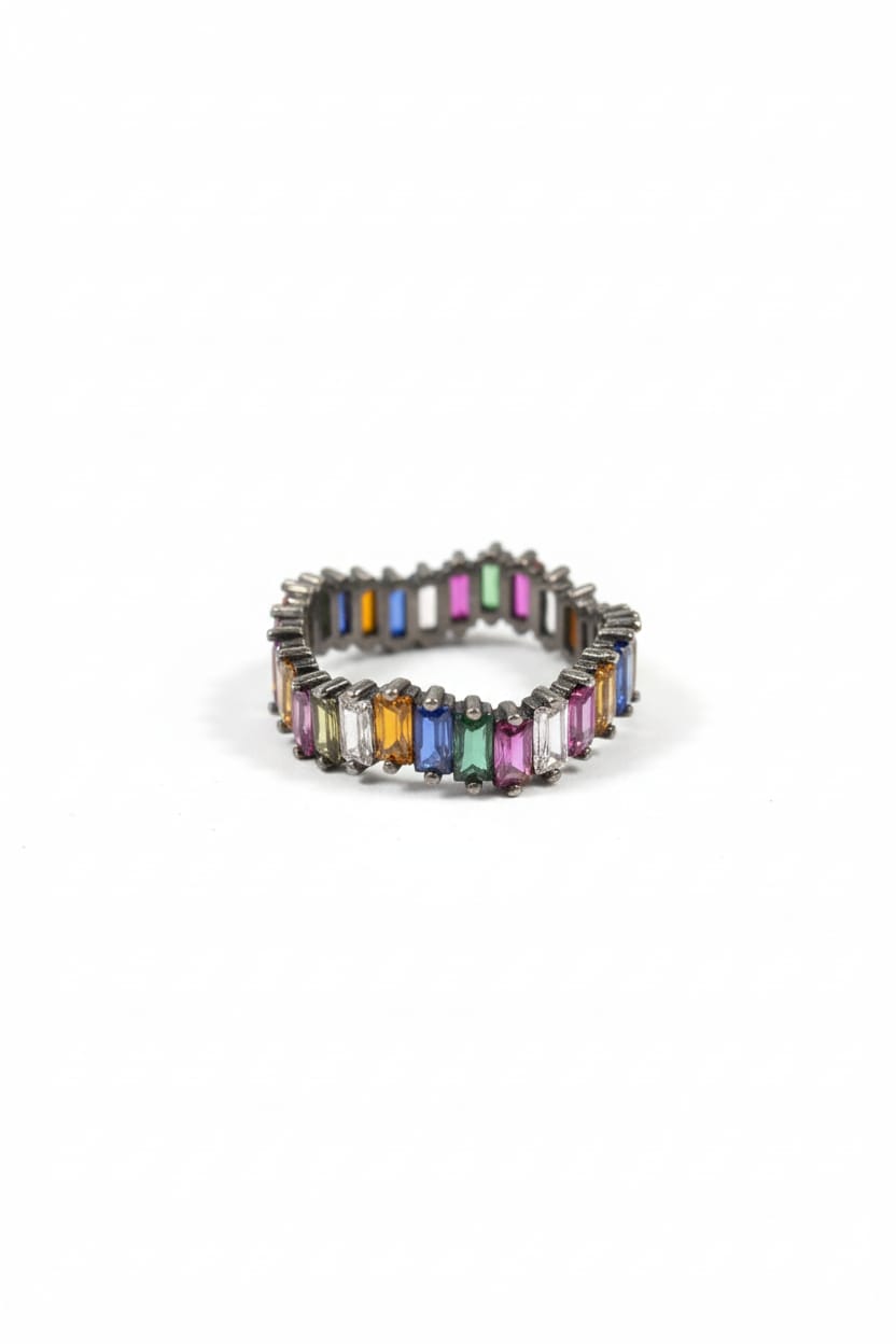 Rainbow Baguette Ring