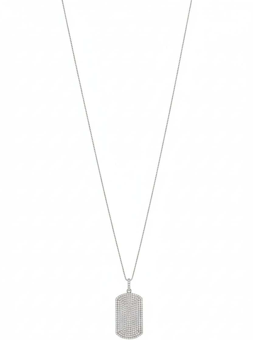 Long Necklace + Rectangle Zircon