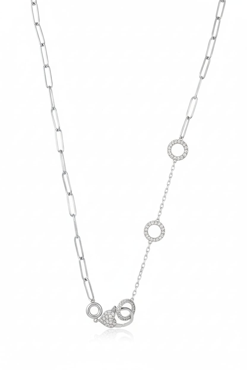 Chain + Round Zircon + Lock Zircon