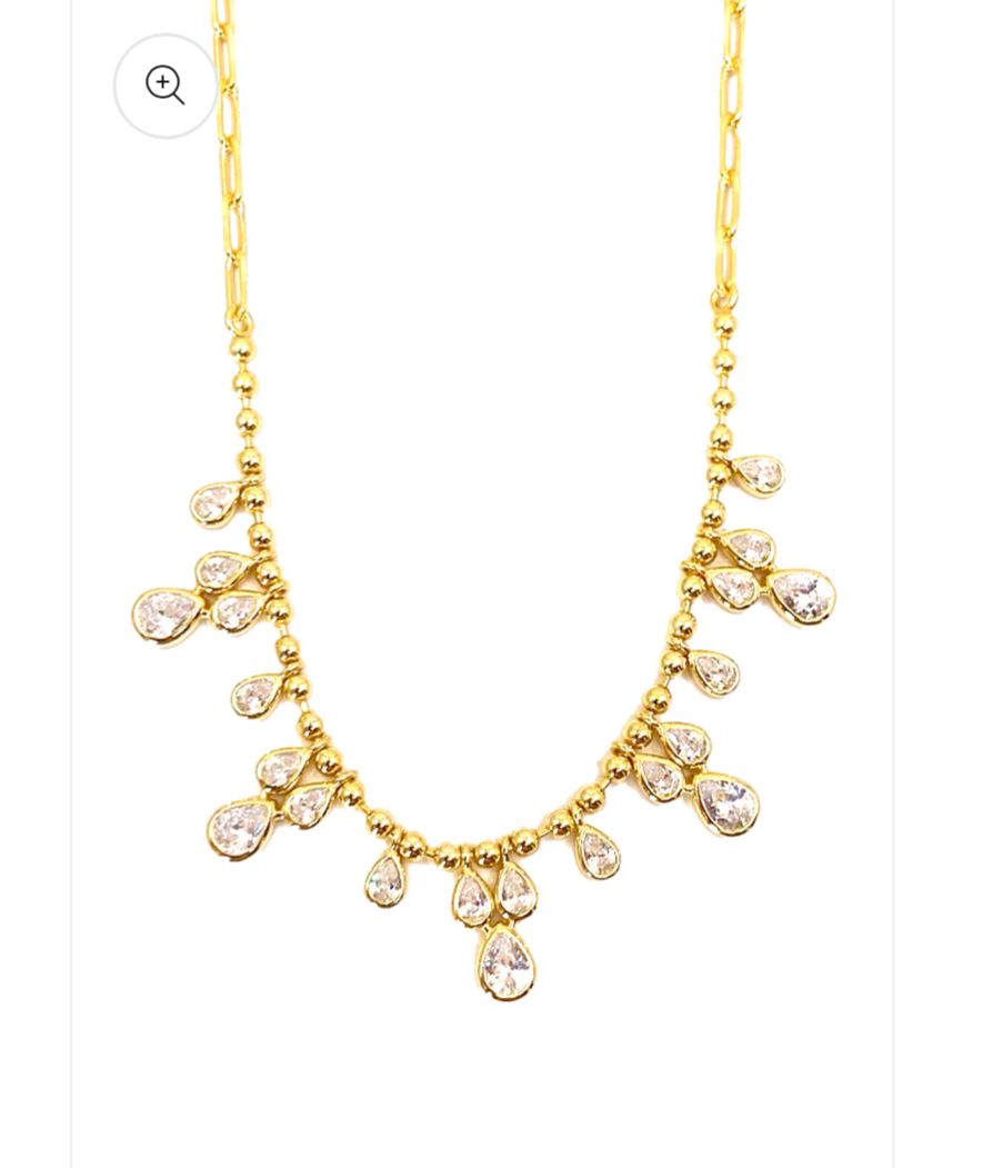 Collier Doré avec Pampilles Éclatantes