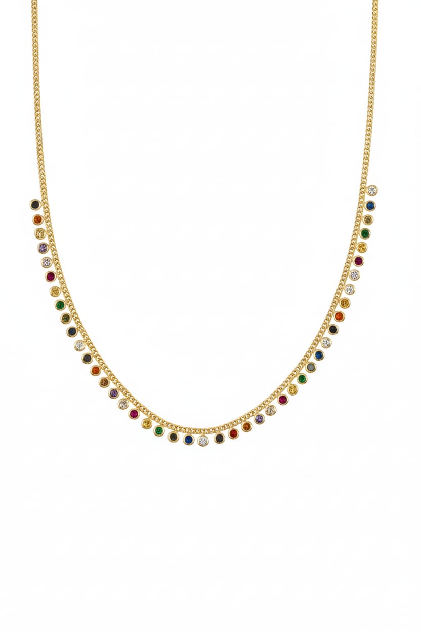 Colored Round Necklace