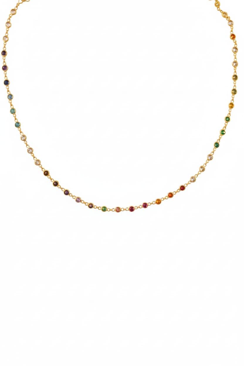 Round Chocker + Colored Zircon