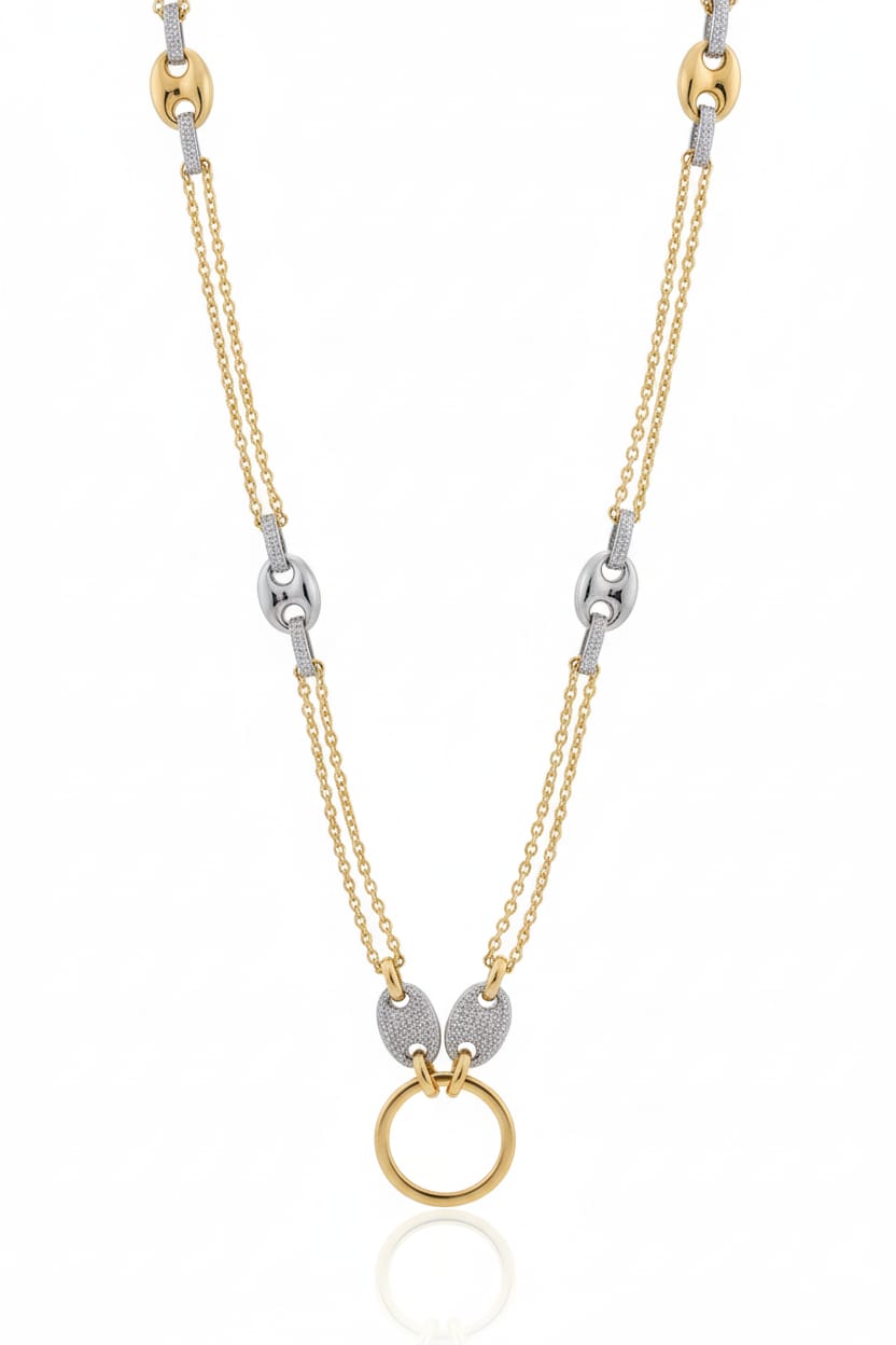 Long Chain + Oval + Zircon
