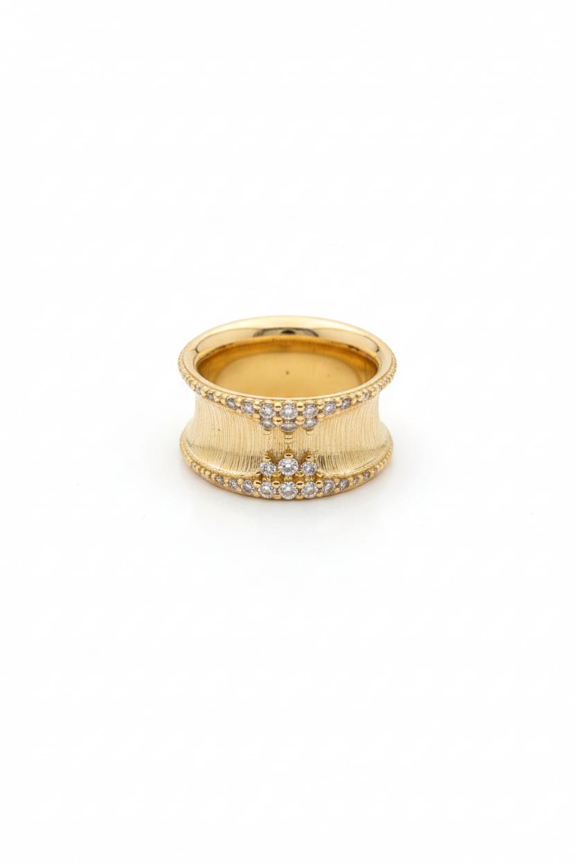 Band Gold Ring + Zircon