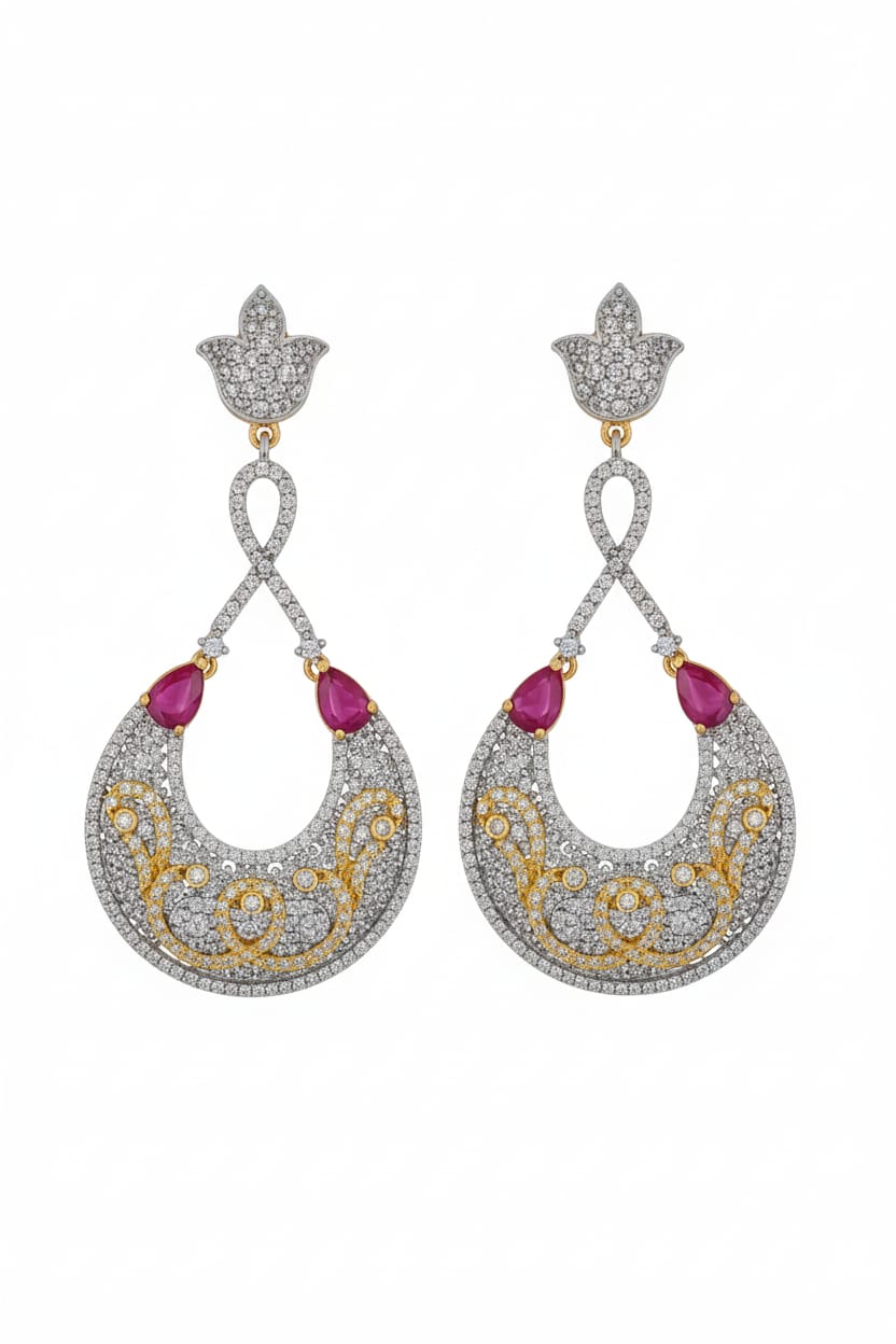 Half Moon + Pink Stones