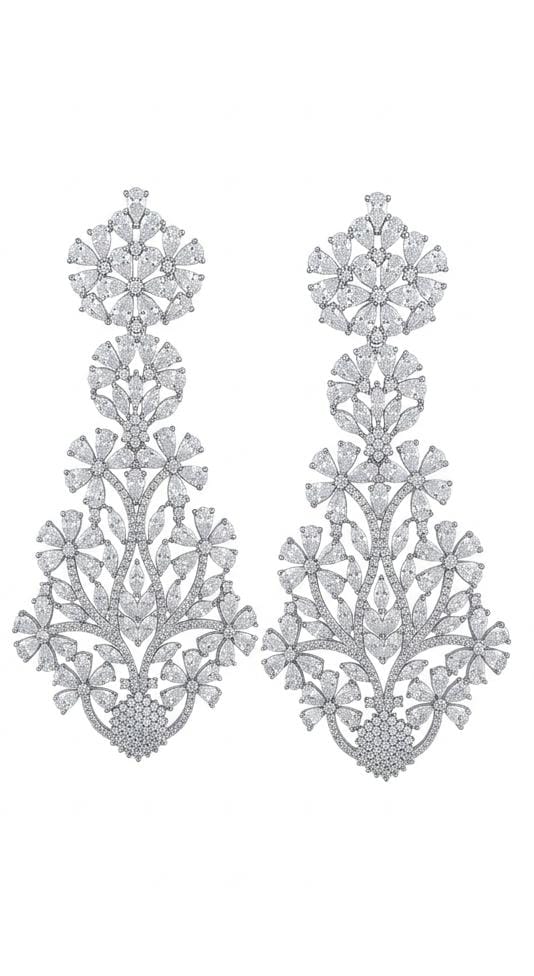 White Crystals Leaves + Zircon