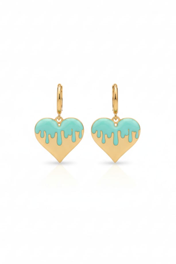 Hearts + Green Enamel