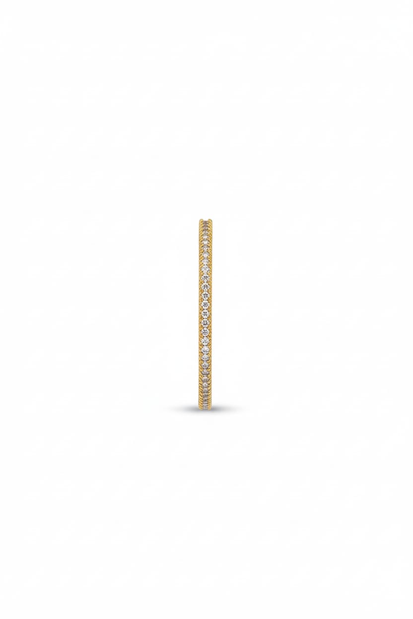 Round Earring + Zircon / Piece
