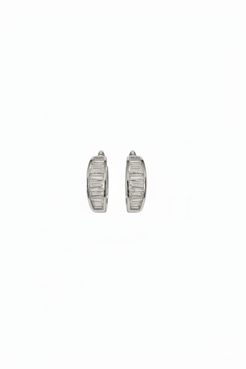 Silver Round + Baguette