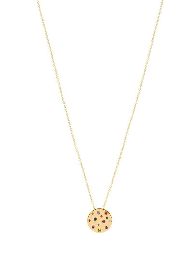 Round + Colored Zircon Necklace