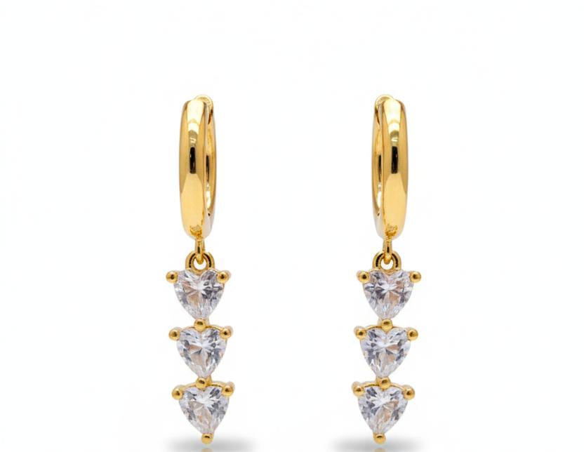 Round + Heart Dangling Zircon
