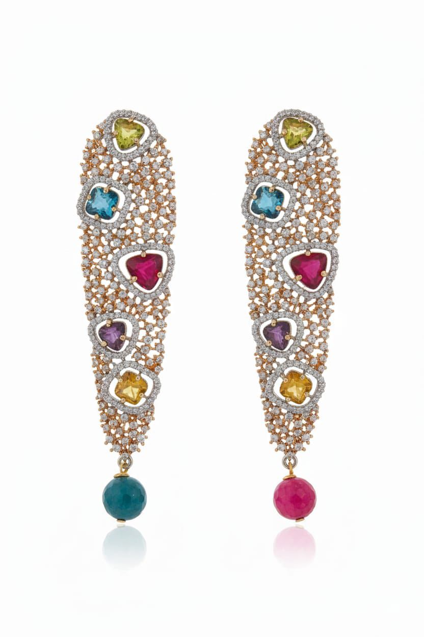 Sunlight Drops - Colored Zircon With Natural Stones