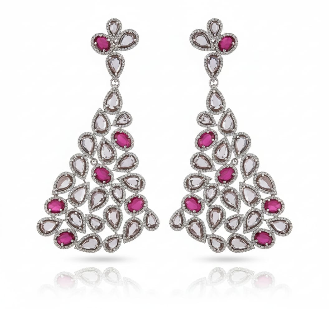 White Crystals + Red Stones