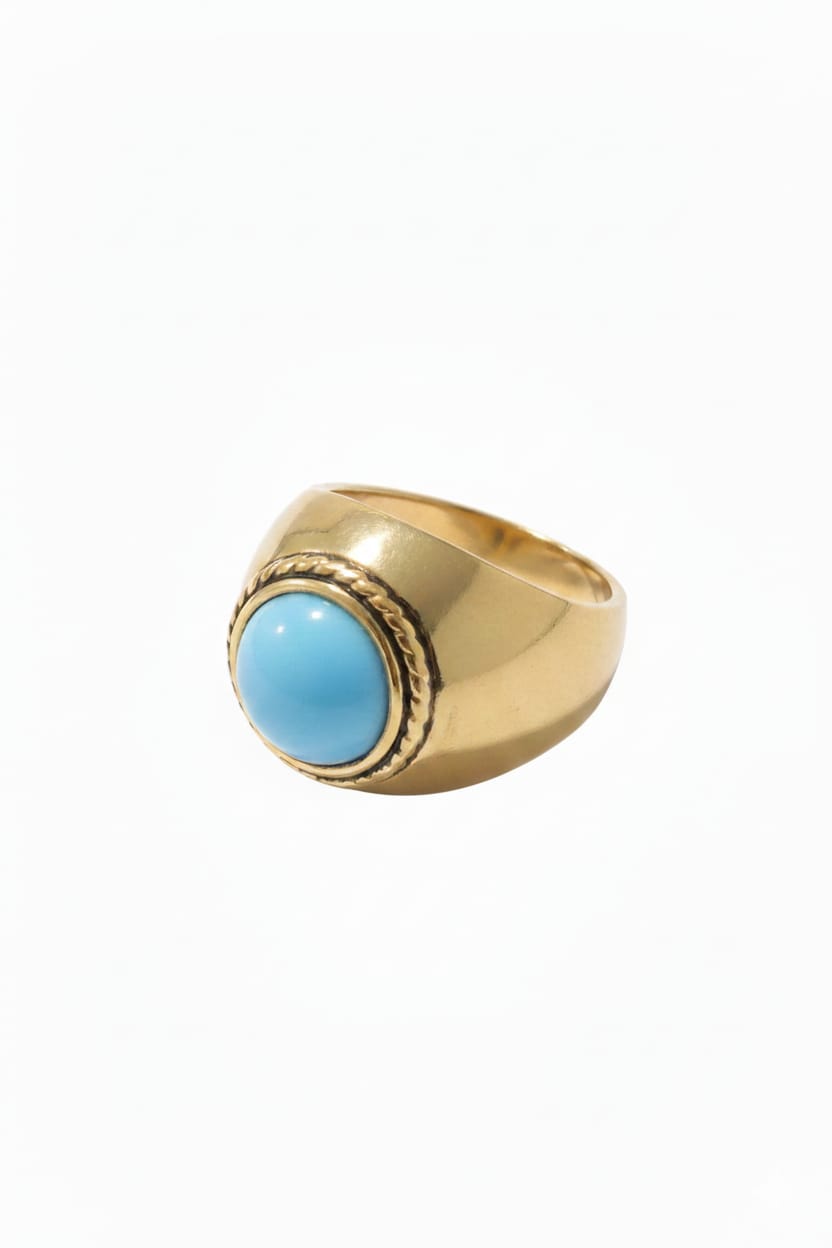 "Riviera" Ring + Turquoise Stone