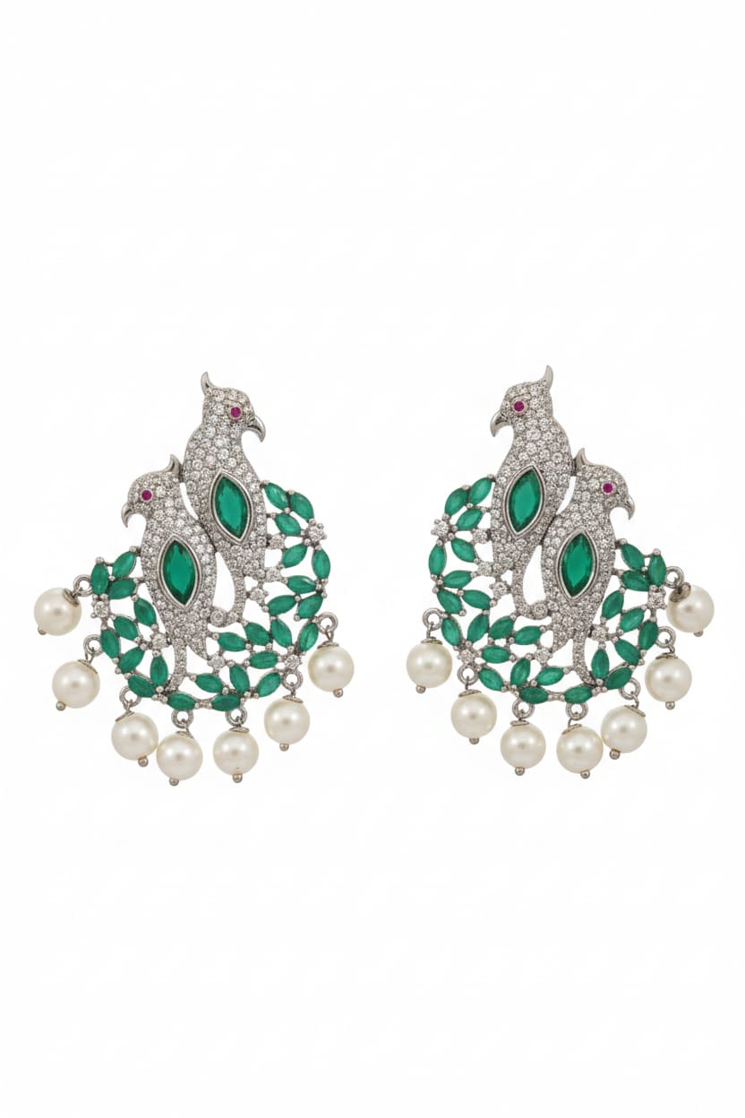 Parrots + Green Stones + Pearl